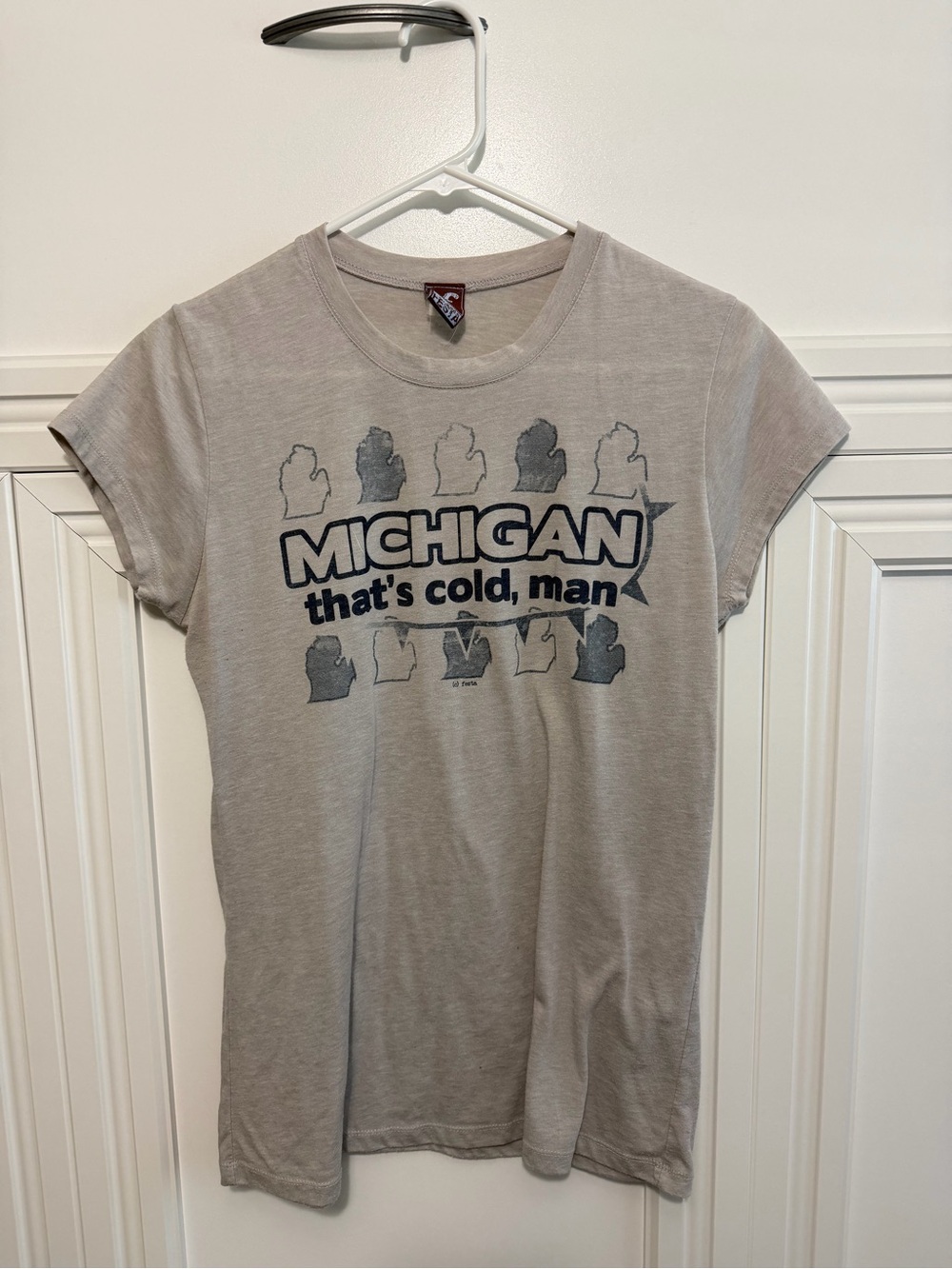 Festa grey and navy graphic tee